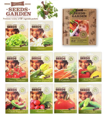 מארז 10 שקיות זרעי ירקות